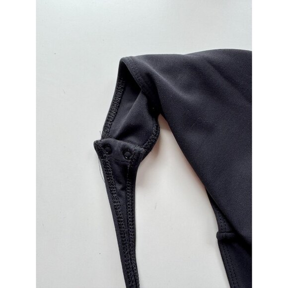 Aritzia BABATON Contour Black Jersey Square Neck Long Sleeve Bodysuit, Size S - Picture 7 of 16